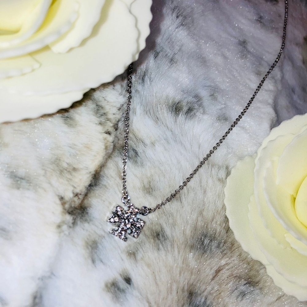 Tory Burch T Logo Crystal Necklace - Picture 2 of 5